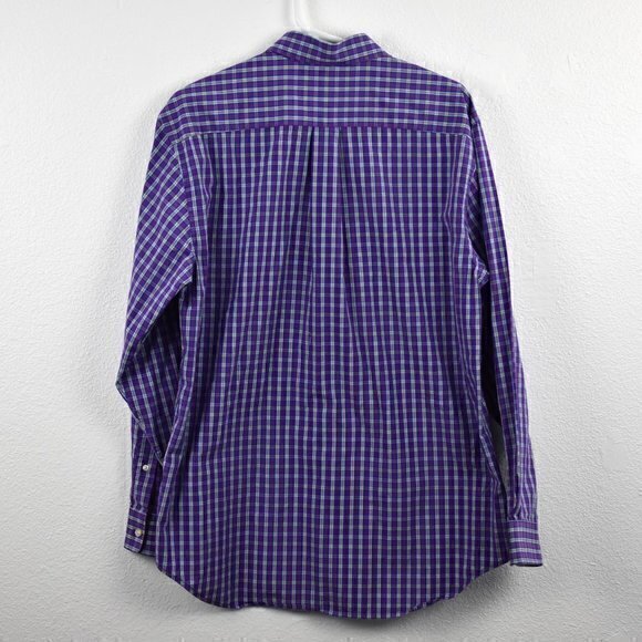 Vineyard Vines Tucker Shirt Size M Color Purple Plaid GUC has Flaws as pictured - Picture 3 of 8